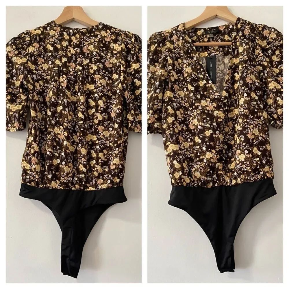 NWT AFRM Floral Bodysuit Size XS